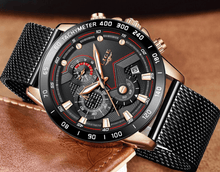 Load image into Gallery viewer, Men's Sports Waterproof Watch With  Stainless Steel Bracelet Unique Design Perfect Gift For Your Man
