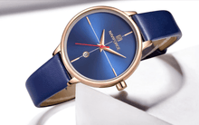 Load image into Gallery viewer, Women's Luxury Watch With  Leather Belts Shiny Steel Case  Scratch Resistant Glass Unique Design Perfect Gift
