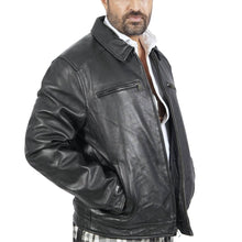 Load image into Gallery viewer, George Classic Black Leather Jacket
