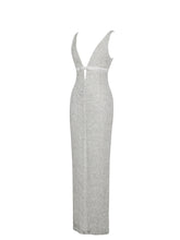 Load image into Gallery viewer, Adelaide White Beaded Sequin Net Bodycon Gown
