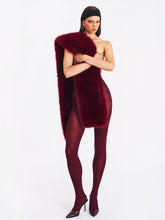 Load image into Gallery viewer, Jazmin Burgundy Multi-wear Faux Fur Scarf

