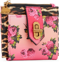 Load image into Gallery viewer, Betsey Johnson Leopard Floral Bifold Wallet
