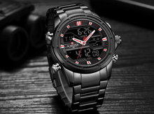 Load image into Gallery viewer, Mens Wrist Watch, Waterproof Analog Digital Watches Multifunction Stainless Steel Business Watches For Man Perfect Gift
