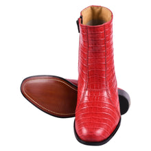 Load image into Gallery viewer, Jazzy Jackman Leather Print Ankle Length Boots
