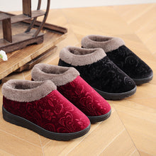 Load image into Gallery viewer, Home Slippers For Women Winter Warm Plush Cotton Home Slippers Women Non Slip Velvet Cotton Couple Soft Shoes Indoor Warm Fuzzy Plush Fleece Lining Bedroom Comfy Home Living Room Shoes
