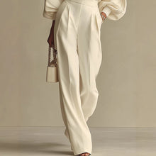 Load image into Gallery viewer, Women’s Round Neck Sweatshirt &amp; Pants Set – Casual Long Sleeve Two-Piece Outfit
