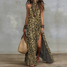 Load image into Gallery viewer, Women's Printed Scarf-Style Maxi Dress – Sleeveless, Split, Loose Boho
