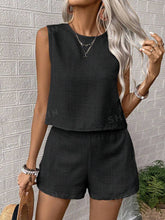 Load image into Gallery viewer, Women's Solid Color Sleeveless Vest &amp; Shorts Set
