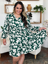 Load image into Gallery viewer, Double Take Full Size Printed Ruffle Hem Dress with Pocket Stylish &amp; Functional Women Dress
