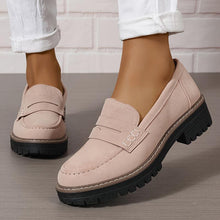 Load image into Gallery viewer, Thick-Sole Solid Color Loafers Women | Trendy Chunky Flats
