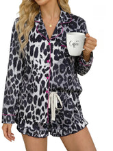 Load image into Gallery viewer, Women’s Milk Silk Leopard Print Pajama Set
