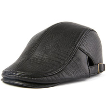 Load image into Gallery viewer, Men Beret Hat Real Leather Flat Cap
