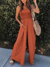 Load image into Gallery viewer, Stylish Smocked Wide : Leg Jumpsuit
