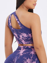 Load image into Gallery viewer, Seamless One-Shoulder Bra &amp; Scrunch Leggings Set - High Waisted Yoga Pants
