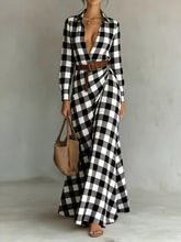 Load image into Gallery viewer, Women's Belted Irregular Pleated Dress
