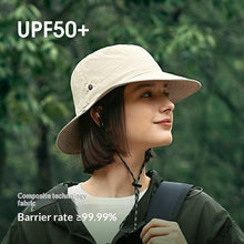 Load image into Gallery viewer, Wide-Brim UV Protection Nylon Sun Hat – Breathable Outdoor Hat for Women &amp; Men
