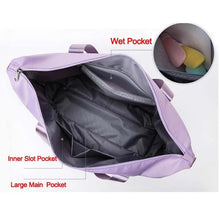 Load image into Gallery viewer, Foldable Storage Travel Bag Waterproof Large Capacity Gym Fitness Bag Weekender Overnight For Women
