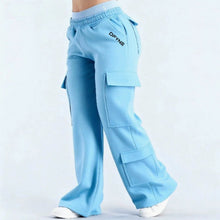 Load image into Gallery viewer, Women's Loose-Fit Casual Pants with Pockets – Solid Color Two-Tone Label
