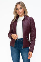 Load image into Gallery viewer, Women Warm Sleek Dual-Zipper Layered Jacket with Cozy Fuzzy Hood Urban Chic &amp; Comfortable Jacket
