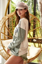 Load image into Gallery viewer, Women’s Color Block Camo T-Shirt – Casual Round Neck with Out Stitching
