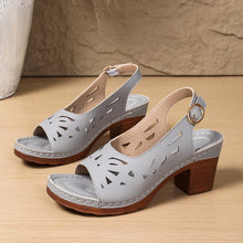 Load image into Gallery viewer, Retro Hollow-Out Buckle Strap Open-Toe Sandals – 4 Colors EU 36–43
