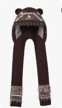 Load image into Gallery viewer, Women’s Cute Bear Ear Knitted Hat – Warm Ear-Covering Winter Beanie
