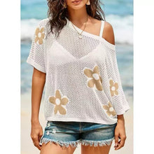 Load image into Gallery viewer, Women's Hollow-Out Drop-Shoulder Loose Knit Top
