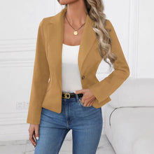 Load image into Gallery viewer, Women's Slim Fit Solid Color Blazer – French Style Long Sleeve Jacket
