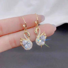 Load image into Gallery viewer, Sweet Rhinestone Swan Earrings for Women - Fashion Jewelry
