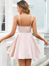 Load image into Gallery viewer, Plunging Neck Halter Dress – Waist-Cinching Elegant Style
