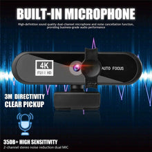 Load image into Gallery viewer, 2K 4K Conference Webcam Autofocus USB Web Camera Laptop Desktop For Office Meeting Home With Mic 1080P HD Webcam For Video Conferencing Recording and Streaming
