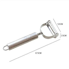 Load image into Gallery viewer, 2PCS Stainless Steel Multi-function Vegetable Peeler And Cutter Peeler Potato Carrot Kitchen Tool
