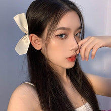 Load image into Gallery viewer, 2pcs Black White Ribbon Hair Bows Clips Vintage Bowknot Side Hairpin Cute Girls Barrettes Headdress Hair Accessories for Women
