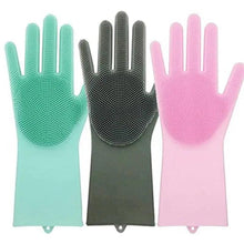 Load image into Gallery viewer, 2PCS Cleaning Sponge Gloves Multifunction Silicone Cleaning Magic Gloves Dish Washing Gloves For Kitchen Household Plate Washing  Reusable Cleaning Gloves For Housework
