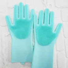 Load image into Gallery viewer, 2PCS Cleaning Sponge Gloves Multifunction Silicone Cleaning Magic Gloves Dish Washing Gloves For Kitchen Household Plate Washing  Reusable Cleaning Gloves For Housework
