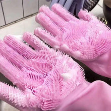Load image into Gallery viewer, 2PCS Cleaning Sponge Gloves Multifunction Silicone Cleaning Magic Gloves Dish Washing Gloves For Kitchen Household Plate Washing  Reusable Cleaning Gloves For Housework
