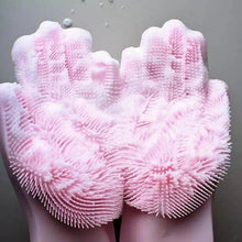 Load image into Gallery viewer, 2PCS Cleaning Sponge Gloves Multifunction Silicone Cleaning Magic Gloves Dish Washing Gloves For Kitchen Household Plate Washing  Reusable Cleaning Gloves For Housework
