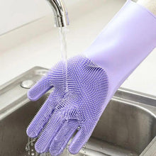 Load image into Gallery viewer, 2PCS Cleaning Sponge Gloves Multifunction Silicone Cleaning Magic Gloves Dish Washing Gloves For Kitchen Household Plate Washing  Reusable Cleaning Gloves For Housework
