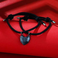 Load image into Gallery viewer, 2Pcs Heart Matching Friendship Couple Minimalist Bracelet Rope Braided Magnetic Distance Bracelet Magnetic Matching Heart Bracelet For Him Her Couple Gift For Girlfriend Boyfriend Lover Wife Husband

