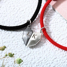 Load image into Gallery viewer, 2Pcs Heart Matching Friendship Couple Minimalist Bracelet Rope Braided Magnetic Distance Bracelet Magnetic Matching Heart Bracelet For Him Her Couple Gift For Girlfriend Boyfriend Lover Wife Husband
