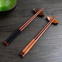 Load image into Gallery viewer, 2PCS Incredible Handmade Japanese Natural Chestnut Wood Sushi Chopsticks Set Value Gift Sushi Chinese food
