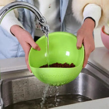 Load image into Gallery viewer, 2PCS Nordic Food Grade Plastic Rice Beans Peas Washing Filter Strainer Basket Sieve Drainer Cleaning Gadget Food Grade Plastic Rice Beans Peas Washing Filter Strainer Basket Sieve Drainer Cleaning Gadget Kitchen Accessories
