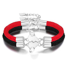 Load image into Gallery viewer, 2pcs / Set Magnet Attracts Pendant Couple Bracelet Heartbreak Charm Lucky Red Rope Bracelets Infinite Love Rope Bracelet Set Adjustable Relationship Matching Bracelet For Boyfriend Girlfriend Valentine's Day

