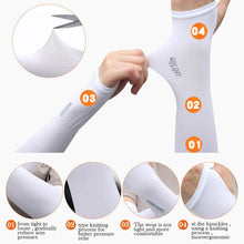 Load image into Gallery viewer, 2Pcs Unisex Cooling Arm Sleeves Cover Compression Sun Protection UV Cooling Sleeve Tattoo Cover Up Men &amp; Women Cycling Biking Riding Golf Football Arm Cover Men Sports Running Outdoor Sun Protection Sleeves To Hide Tattoo
