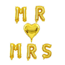 Load image into Gallery viewer, 2pcs/lot Good Quality 36inch Round White and black Print Mr&amp;Mrs Latex Balloons For Happy Wedding And  Valentine's Day
