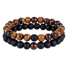 Load image into Gallery viewer, 2pcs/set 7 Style Couples Distance Bracelet Natural Stone Yoga Beaded Bracelet For Men Women Friend Gift Charm Natural Beaded Bracelets For Women Tiny Crushed Stone Natural Stone Charm Bracelet
