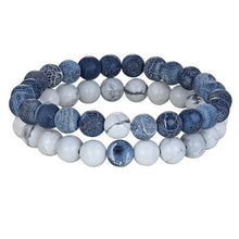 Load image into Gallery viewer, 2pcs/set 7 Style Couples Distance Bracelet Natural Stone Yoga Beaded Bracelet For Men Women Friend Gift Charm Natural Beaded Bracelets For Women Tiny Crushed Stone Natural Stone Charm Bracelet
