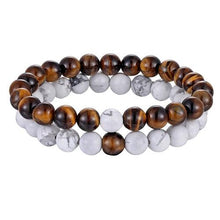Load image into Gallery viewer, 2pcs/set 7 Style Couples Distance Bracelet Natural Stone Yoga Beaded Bracelet For Men Women Friend Gift Charm Natural Beaded Bracelets For Women Tiny Crushed Stone Natural Stone Charm Bracelet
