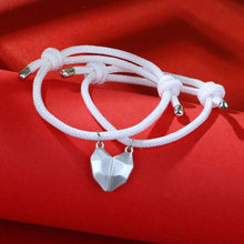 Load image into Gallery viewer, 2pcs/Set Charm Magnet Bracelet For Women Men Heart Shaped Bracelets Two Souls One Heart Matching Bracelets For Couples Creative Magnet Wishing Stone Lovers Bracelets
