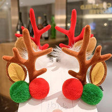 Load image into Gallery viewer, 2pcs/set Christmas Hair Clips For Girls Cute Deer Ear Hairpins Hairgrips Kids Christmas Antler Hairpin Barrette Fashion Hair Accessories For Women
